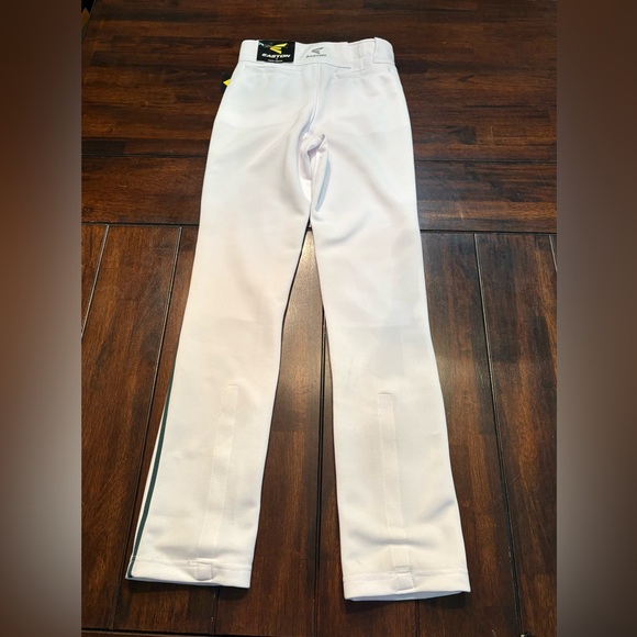 Easton Quantum Plus White Pants, Dark Green Piping with adjustable inseam - Picture 4 of 6